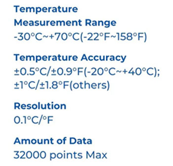 RC-5 USB Temperature Data Logger with 32000 Recording Points
