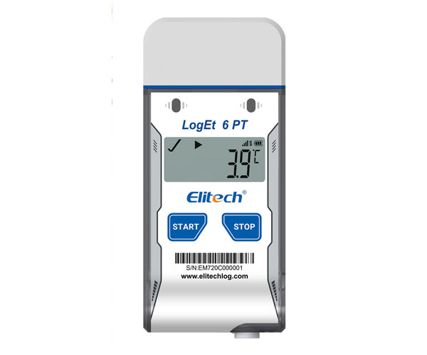 Dry Ice Single-use USB Temperature Data Logger -85℃~50℃, 30 Days(Logging interval 5 min), 16000 Points, Shadow Data, PDF Report, LogEt 6 PT