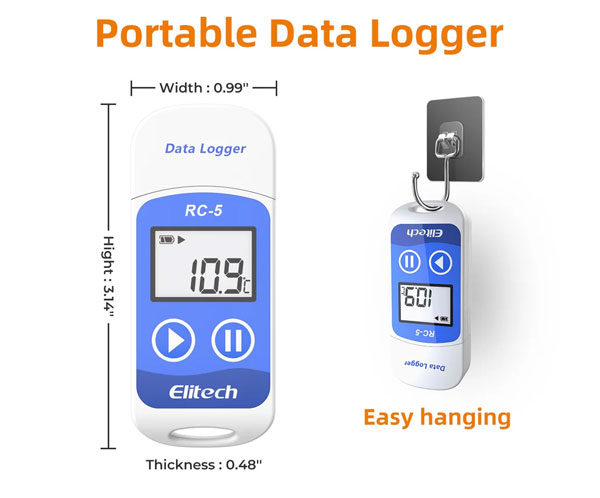 RC-5 USB Temperature Data Logger with 32000 Recording Points