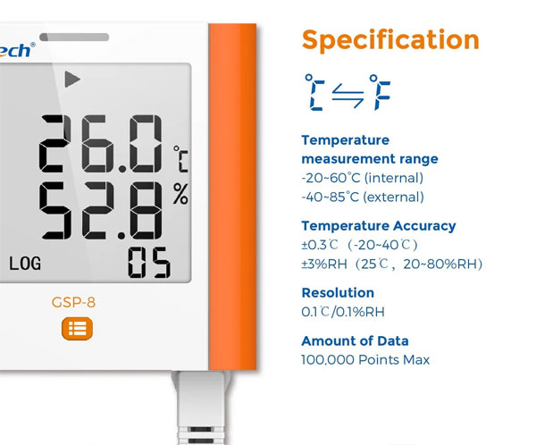 100,000 Points Digital Temperature Humidity Data Logger