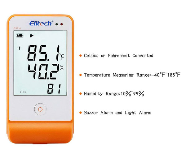 GSP-6 PTE Ultra Low Digital Data Logger -121℉ to 302℉ Recorder 16000 Points