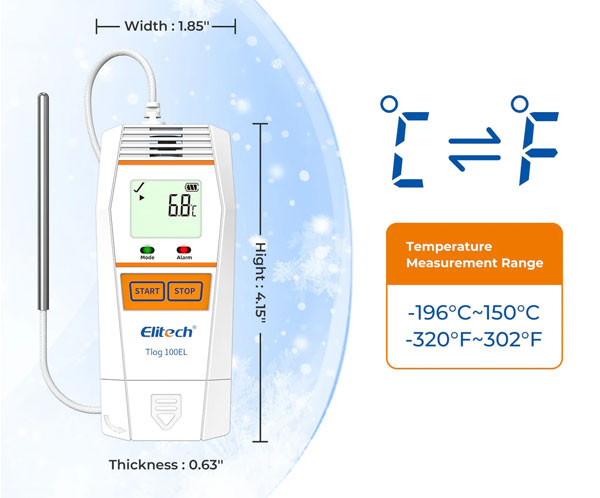 Tlog 100EL Digital Temperature Data Logger